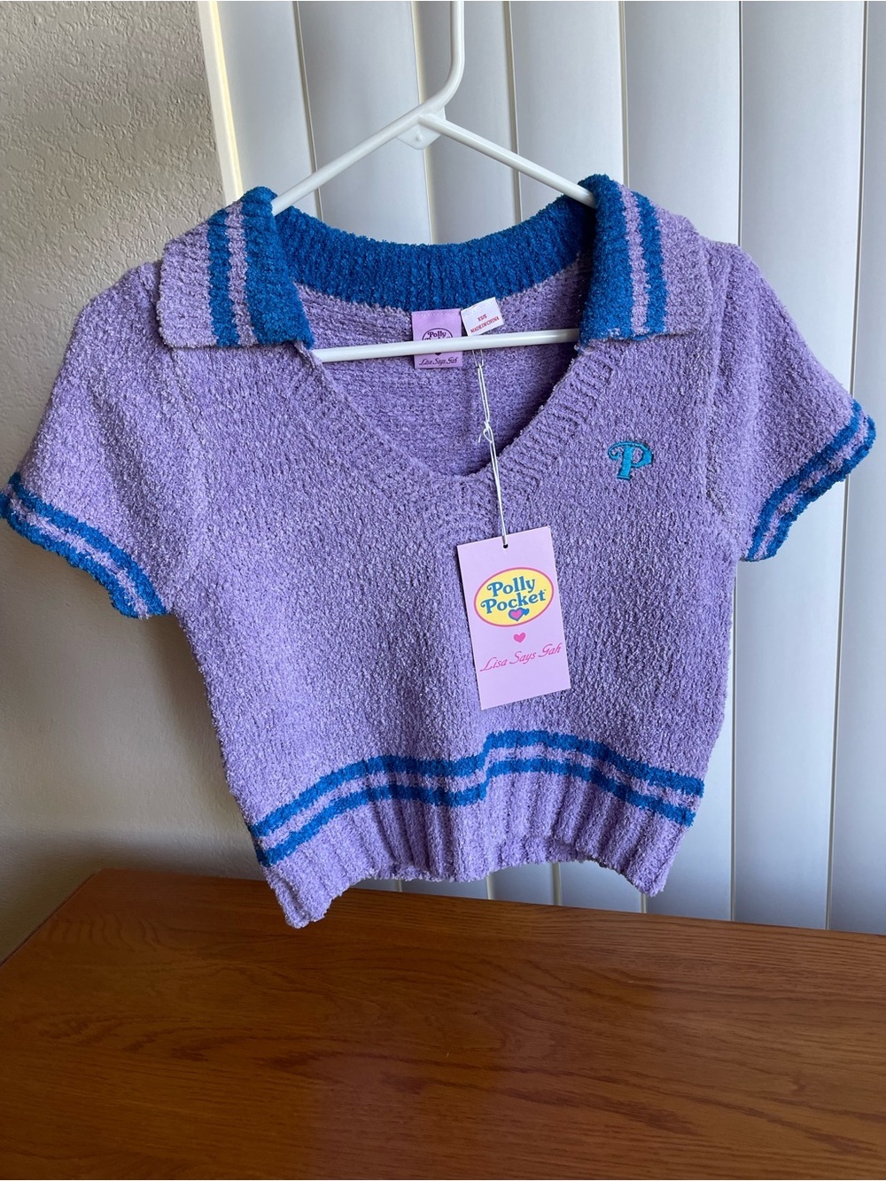 Lisa Says Gah x Polly Pocket Cynthia Fuzzy Polo Size XS/S